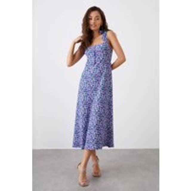Dorothy perkins lilac fit & flare dress womens daywear dresses