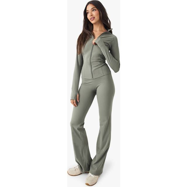 Womens DSGN Studio Ultra Sculpt High Waist Straight Leg Trouser - Green - L