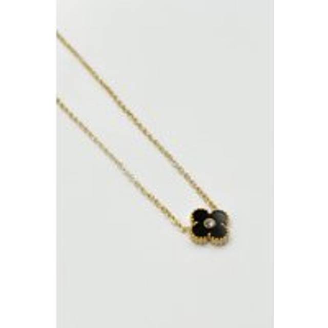 Svnx Clover Necklace In Gold Black - Gift Boxed - One Size