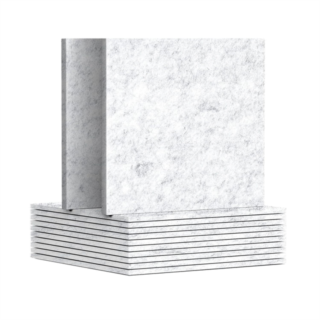 12 Pack Acoustic Panels ,12 x 12 x 0.3Inch Wall and Ceiling Sound Absorbing Panels,for Home,Recording Studio Silver Gray