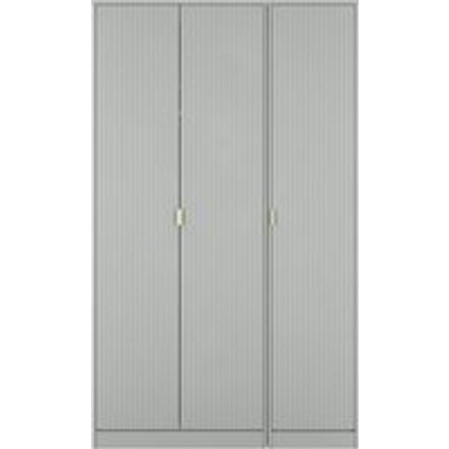 Nashville F Tall Wardrobe Grey 3 Doors 1 Shelf 116cm