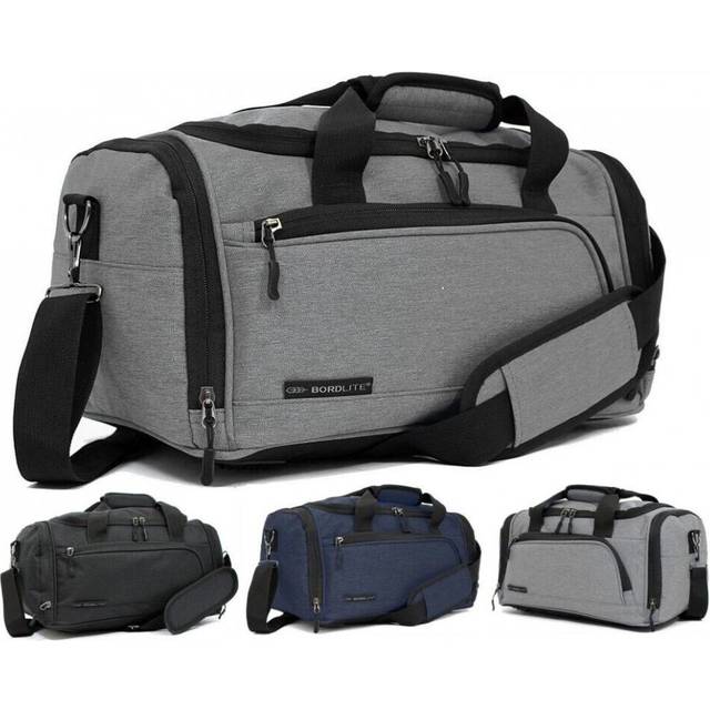Holdall Carry On 40x 20 x25cm Under-seat Travel Duffel Bag for Ryanair, Easy Jet - Black - One Size