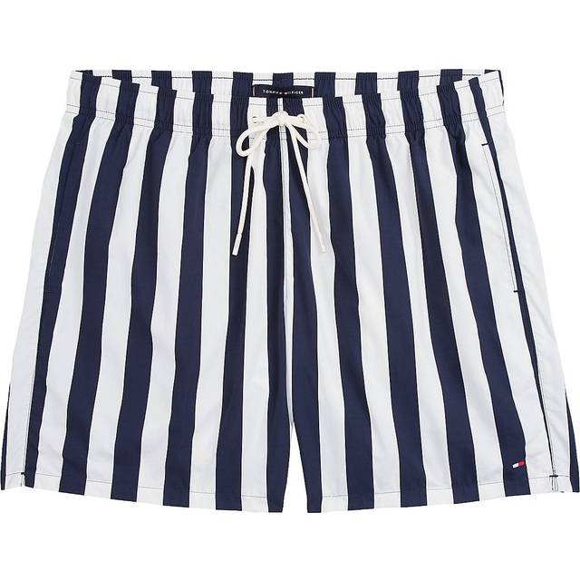 Short de bain rayé - Rouge