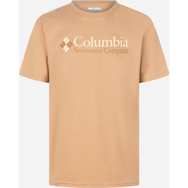 Columbia – CSC Basic – Ljusbrun topp med korta ärmar och logga-Naturlig