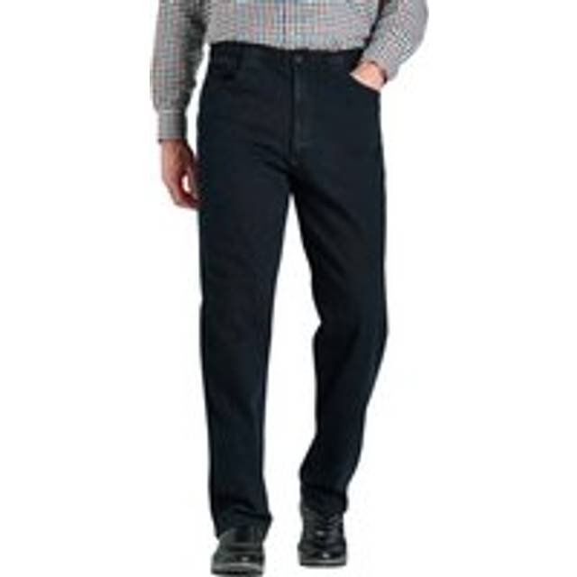 Elastic Waist Denim Jeans in Stretch Fabric - Black - 38L