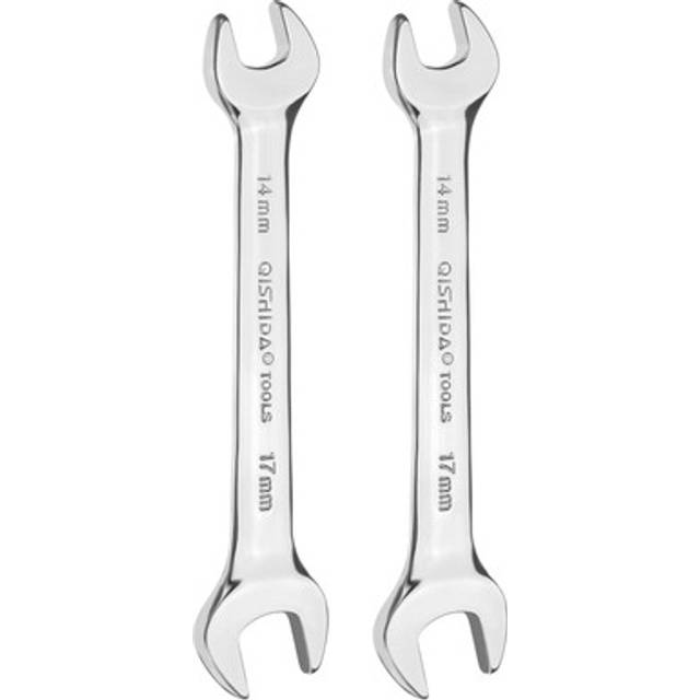 2pcs double open end wrench 14mm x 17mm metric u-shaped spanner