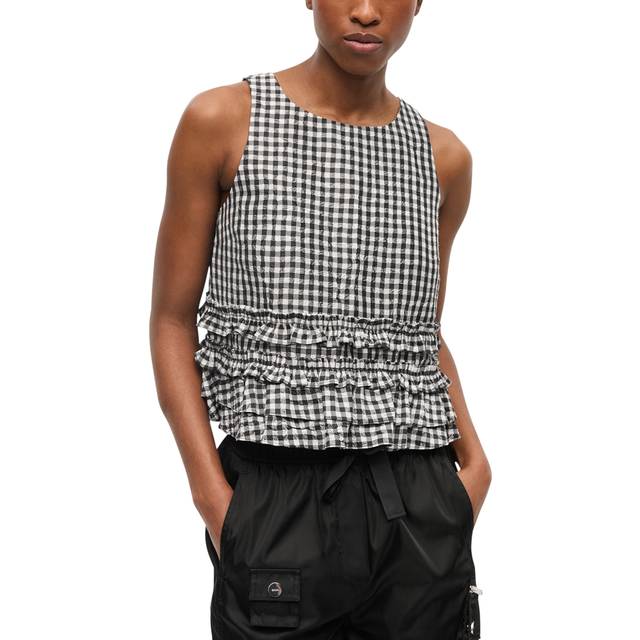 GANNI Ganni Taffeta Top - Black