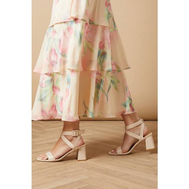 Oasis beige heeled sandals womens occasion heels
