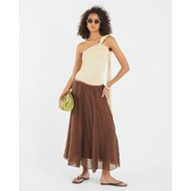 River Island Womens Cream Sleeveless Scarf Neck Top - XL