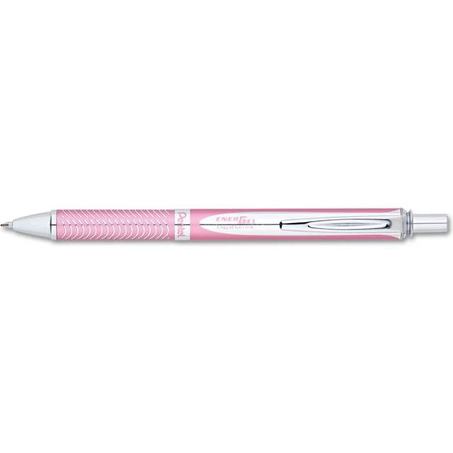 Pentel BL407PA EnerGel Alloy RT Retractable Liquid Gel Pen  7mm  Pink Barrel  Black Ink