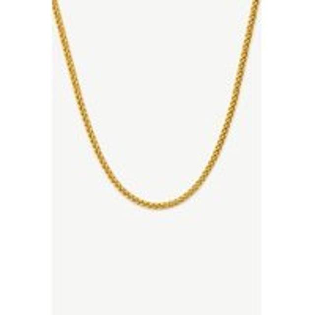 Silver 4mm Men's Twisted Chain Necklace - 60cm - Metallics - One Size