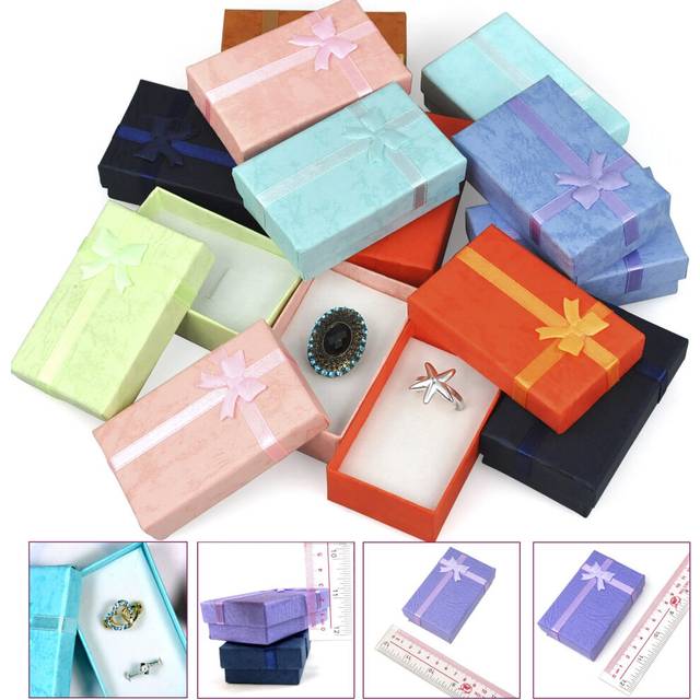Trixes 12 x Luxury Rectangular Jewellery Gift Boxes | Presentation Box