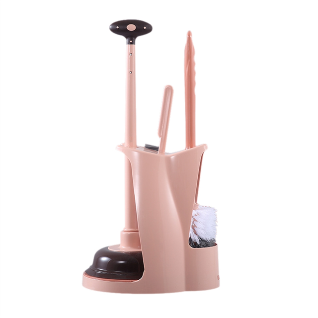 Floor-standing Toilet Brush Set Household Bathroom Toilet Brush Pink