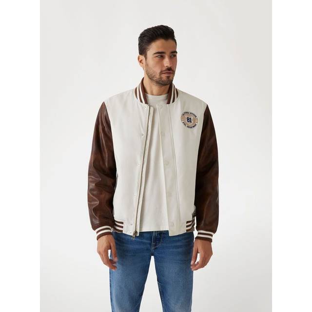 Bomber bi-matière rembourré - Beige - L