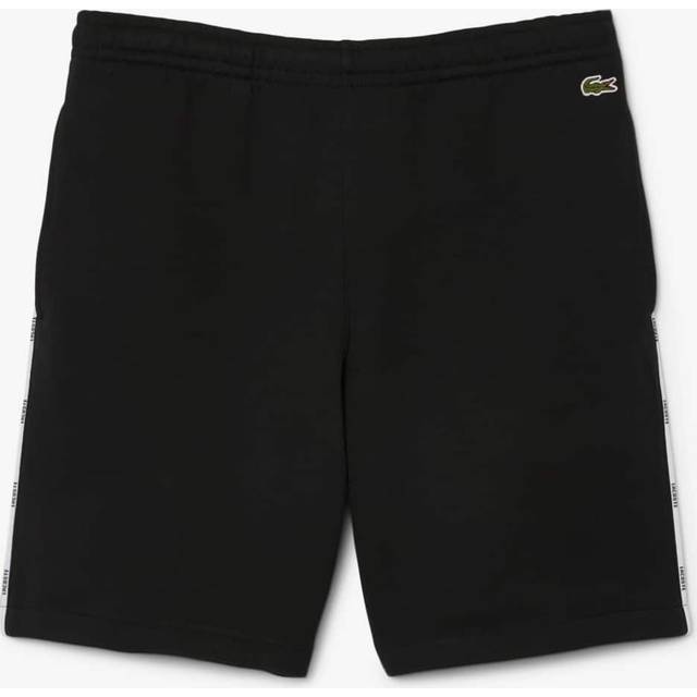 Lacoste Logo Trim Cotton Fleece Shorts Size 2 - XS Noir