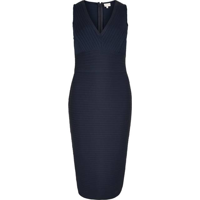 Apricot Women's Navy V-Neck Bandage Dress New Look - UK 10