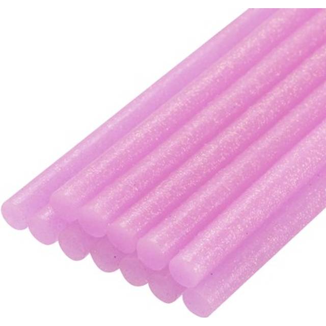 12pcs mini hot glue sticks for glue gun 0.43-inch x 4-inch glitter pink