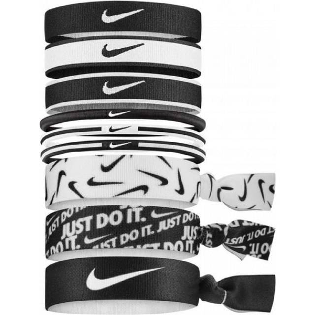 Nike Unisex Adult Hairband (Pack of 9) (Black/White) - One Size