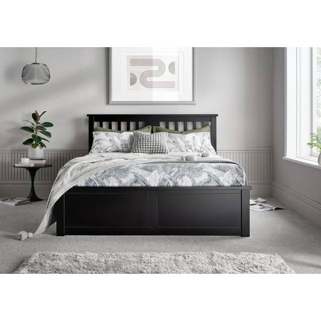 Malmo Black Wooden Ottoman Storage Bed