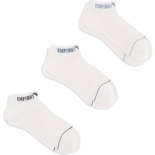 Emporio Armani Bodywear 3 Pack Trainer Liner Socks - White, White, Size L/Xl, Men - L/XL