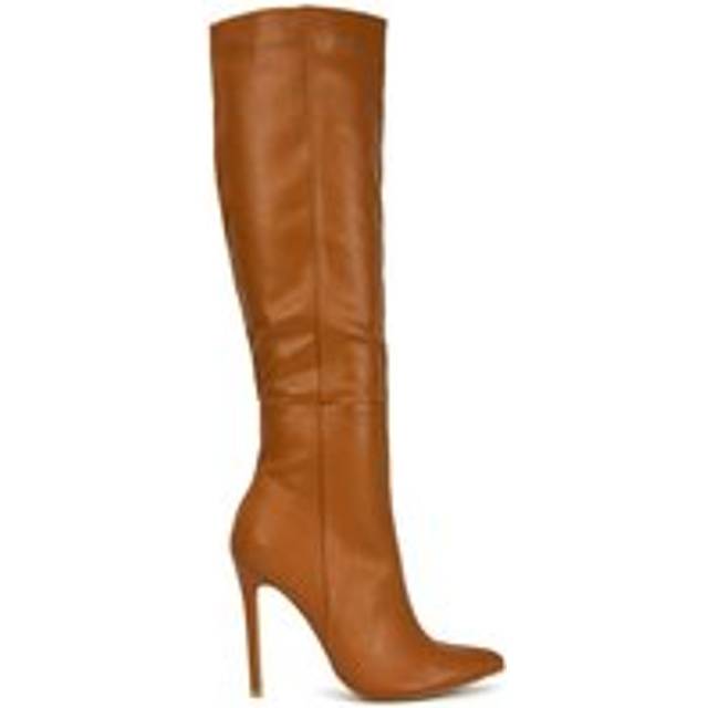 Xy London 'nora' Pointed Toe Zip Up Knee High Stiletto Heel Long Boots In Chocolate - 3
