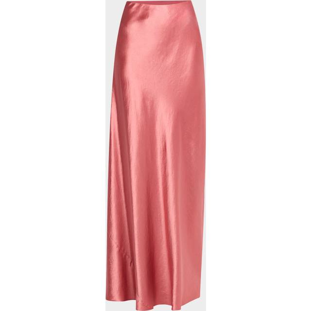 Satin Maxi Skirt - PEONY WOOD - Large