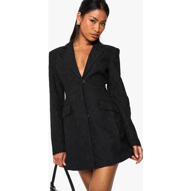 Womens Lace Tailored Blazer Dress - Black - 8, Black