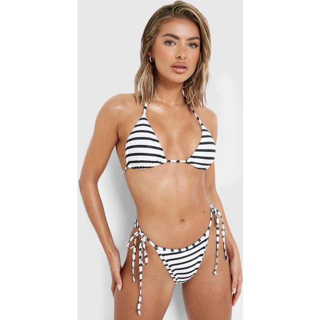Womens Nautical Tie Side Bikini Brief - Black - 14, Black