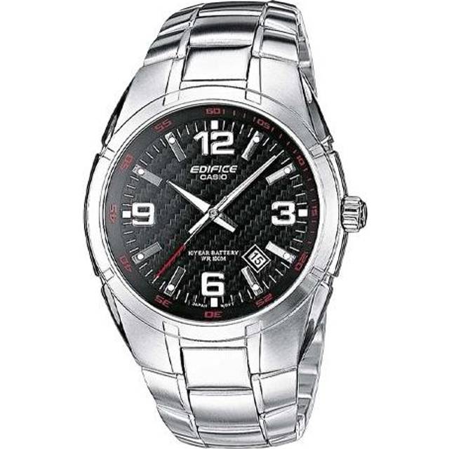 CASIO Quartz EDIFICE Stainless Steel Strap Mens Silver Analog EF-125D-1AV - Free