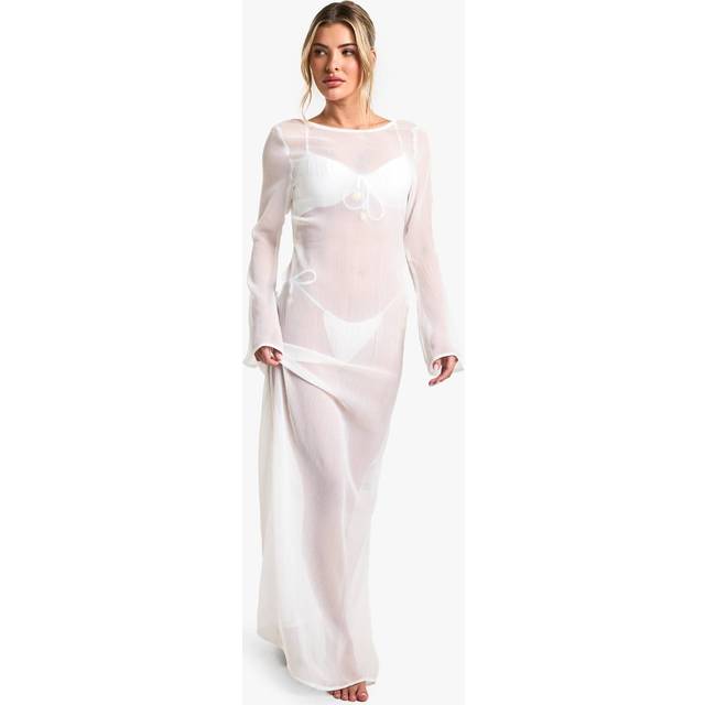 Womens Beachwear Essentials Maxi Dress - White - L, White