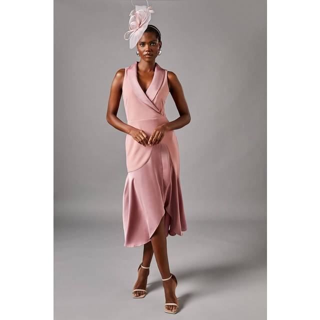 Tux Sleeveless Midi Dress - Mauve - 10