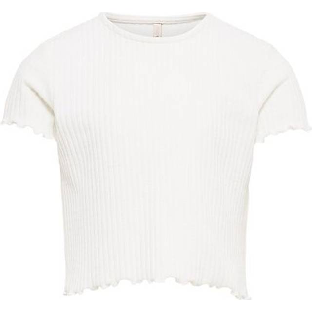 Girl's T-shirt Only kids manches courtes Col rond Nella - Blanc - 9/10 years