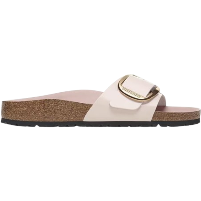 Sneakers Birkenstock Madrid Big Buckle Natural Leather Patent High-Shine Light Rose EUR 37 (37)