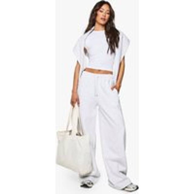 Womens Petite Pintuck Detail Straight Leg Jogger - Grey - S, Grey