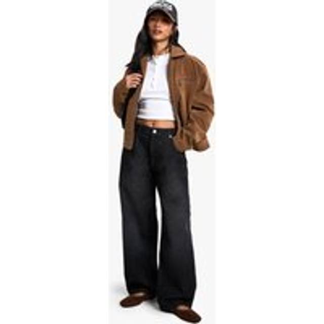 Womens Petite Basic Boyfriend Jean - Black - 8/28L