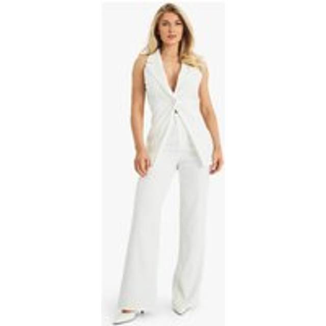 Womens Tailored Occasion Straight Leg Trouser - White - 8
