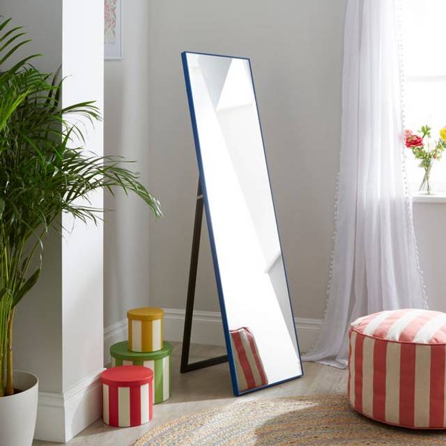 Rectangle Full Length Free Standing Mirror - Blue