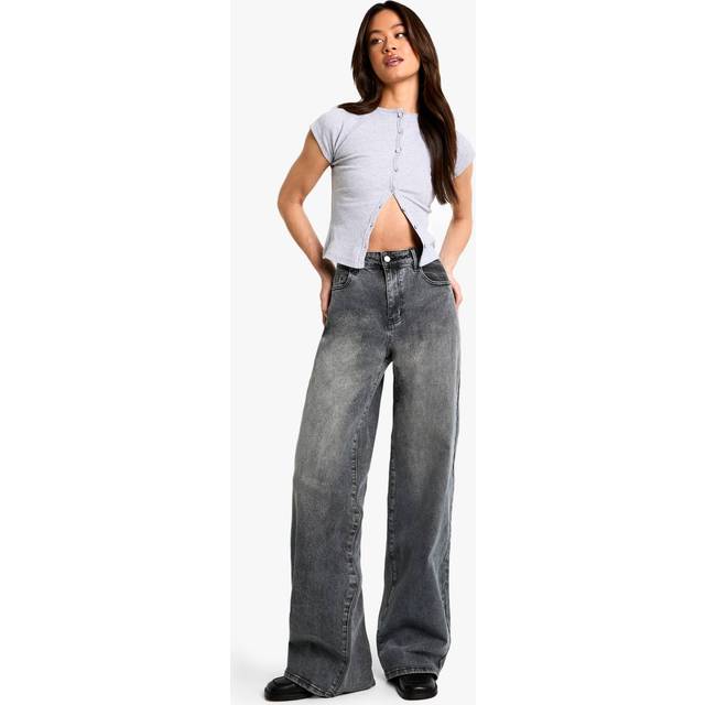 Womens The Tall Low Waist Boyfriend Jean - Grey - 14/36L