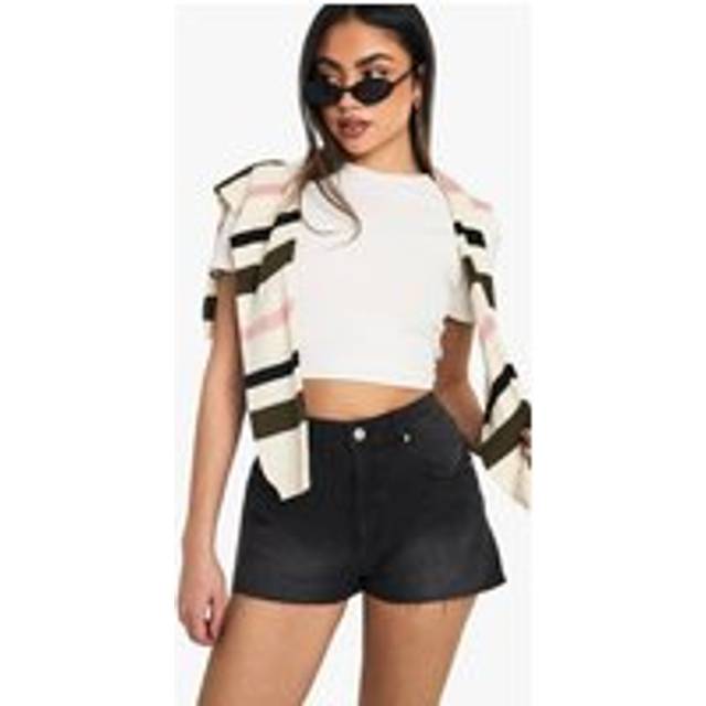 Womens Denim Mini Short - Black - 12