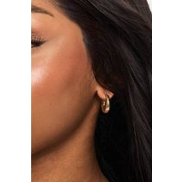 Womens Mini Chunky Huggie Earrings - Gold - One Size, Gold