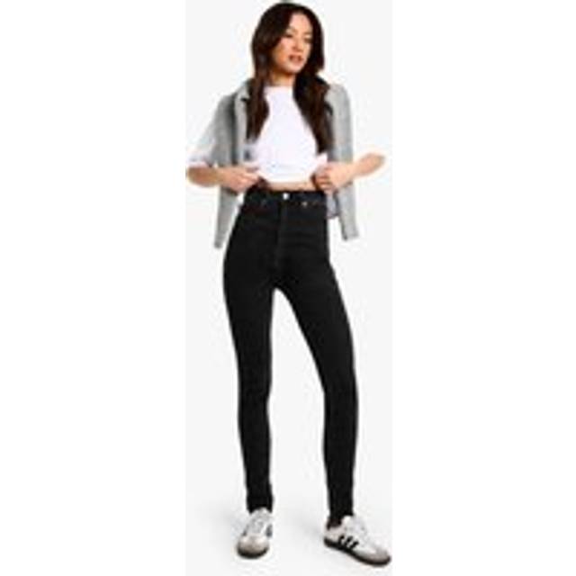 Womens The Tall High Waist Skinny Jean - Black - 10/36L
