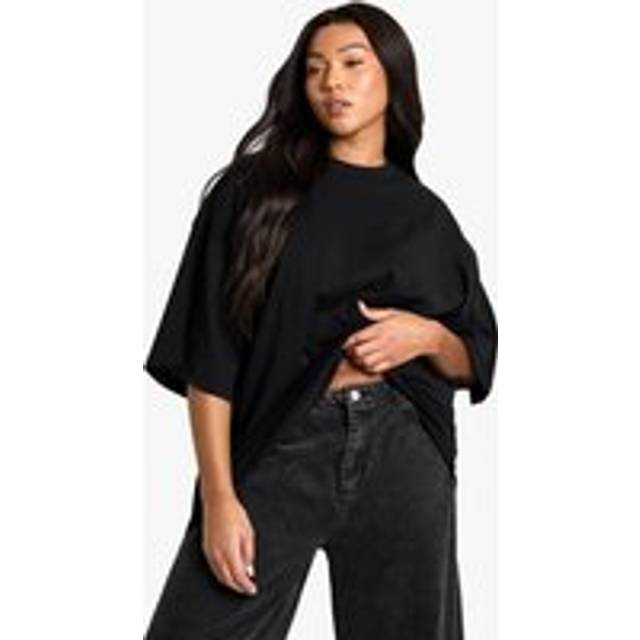 Womens Plus Cotton Super Oversized T-Shirt - 2PACK - Black - 20
