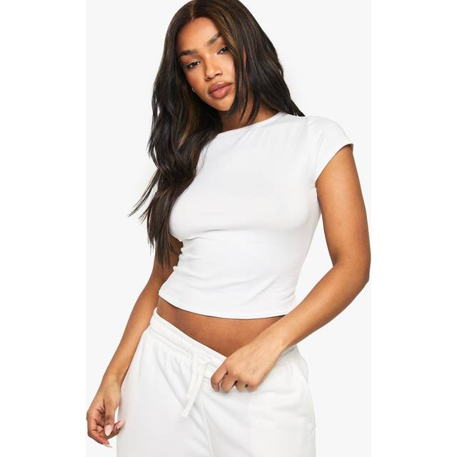 Womens Super Soft Cap Sleeve Fitted T-Shirt - White - 6, White