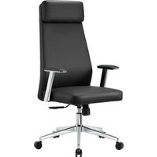 TTAP York PU Leather Tilting Executive Chair - Black
