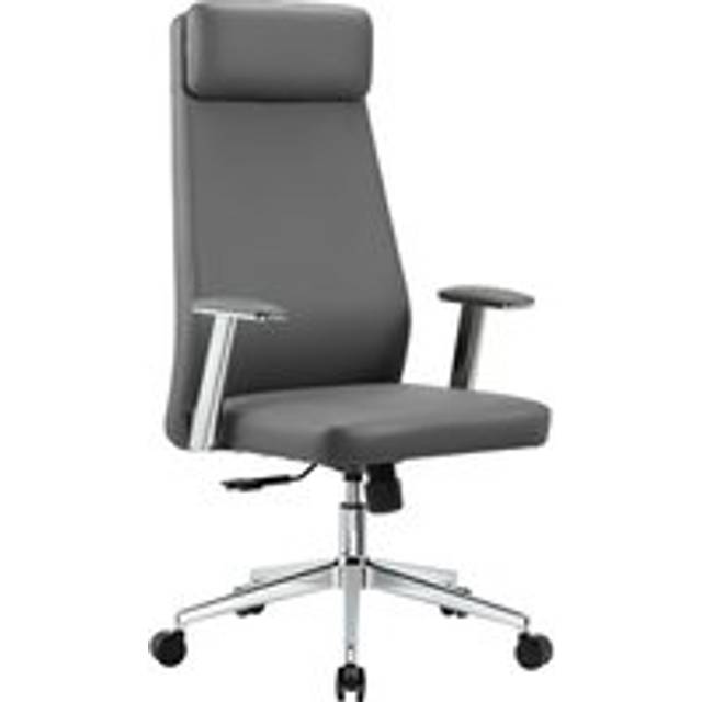TTAP York PU Leather Tilting Executive Chair - Grey