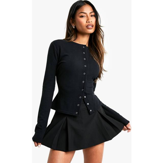Womens Box Pleat Skort - Black - 8