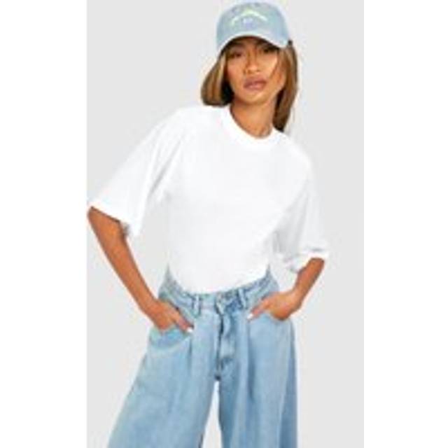 Womens T-Shirt With Shoulder Pads - White - 8, White