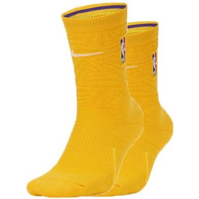Nike NBA Los Angeles Lakers City Edition Socks 'Yellow' SX7879-728 - M