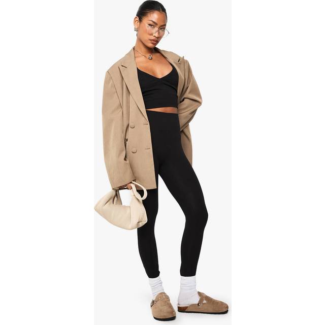 Womens Boohoo Basics High Waist Legging - Black - 16