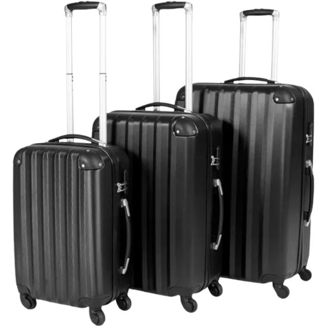 tectake Lightweight Set of 3 - Black